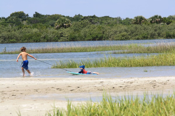 Image of boy on boogie board