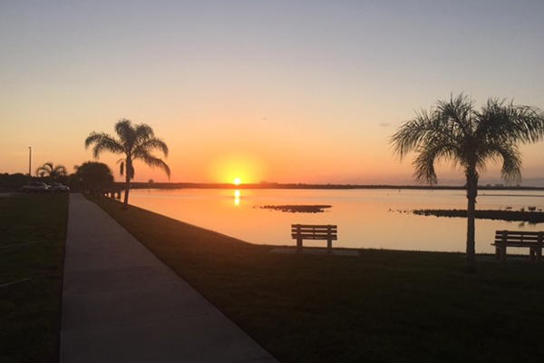 Park sunset in Edgewater